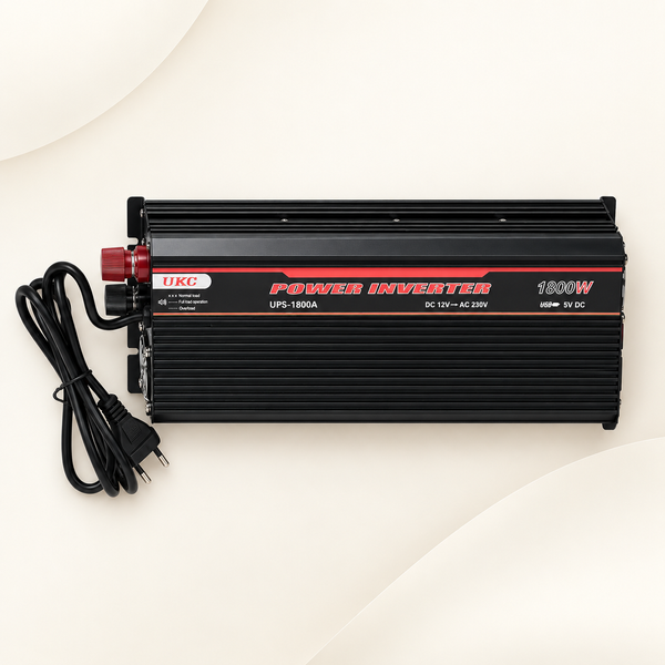 Інвертор UKC UPS-1800A 1800W 12V&ndash;230V із зарядкою акумулятора 20A IN 58865 фото