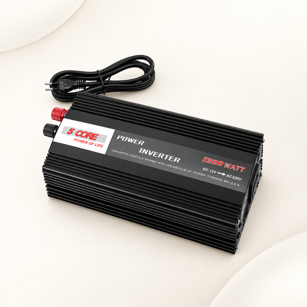 Інвертор 5 CORE CRE-1300VA 1300W 12V/220V із зарядкою АКБ 15A та UPS IN 58863 фото