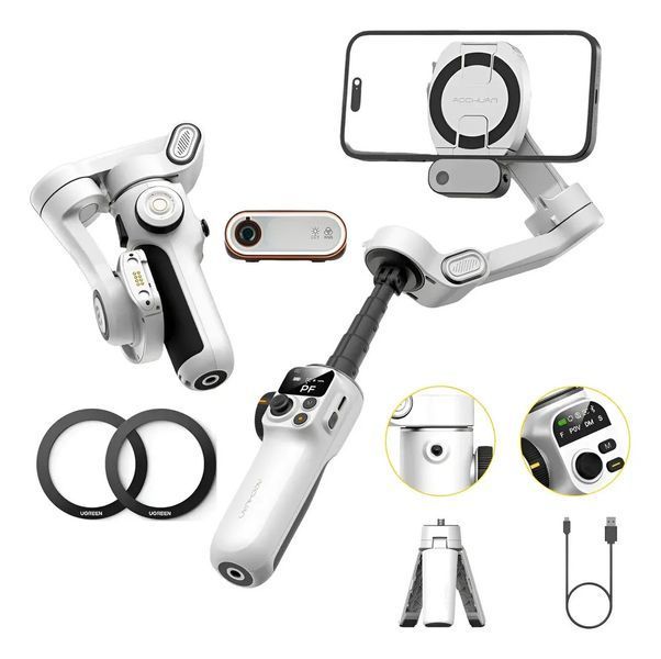 Триосьовий стабілізатор для смартфона AOCHUAN SMART P2 White STED 36891 фото